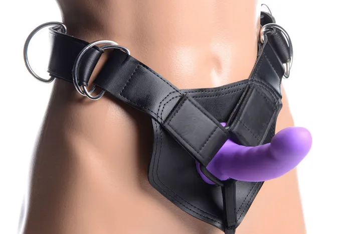 Strap U Female Sex Toys Flaunt Strap On with Purple Silicone Dildo