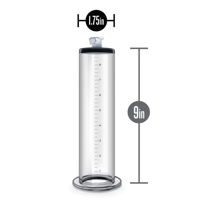 Anal Performance 9 Inch X 175 Inch Penis Pump Cylinder Clear Blush Novelties