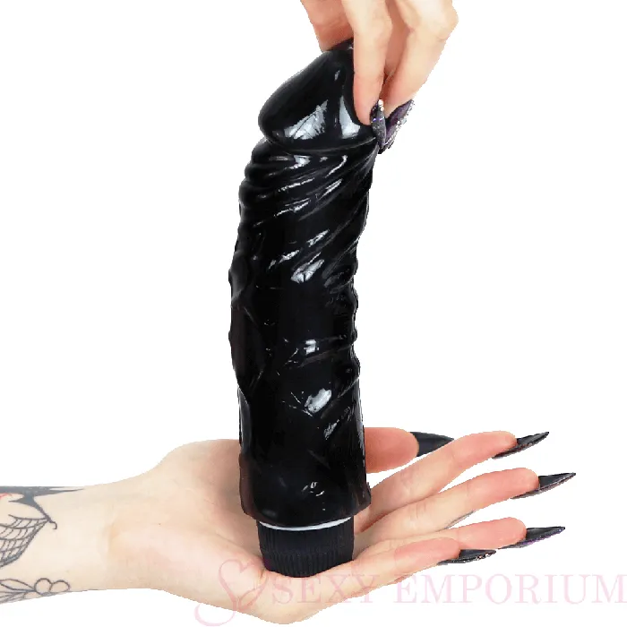 Anal Sexy Emporium Thick 8 Inch Powerful MultiSpeed Vibrator Black