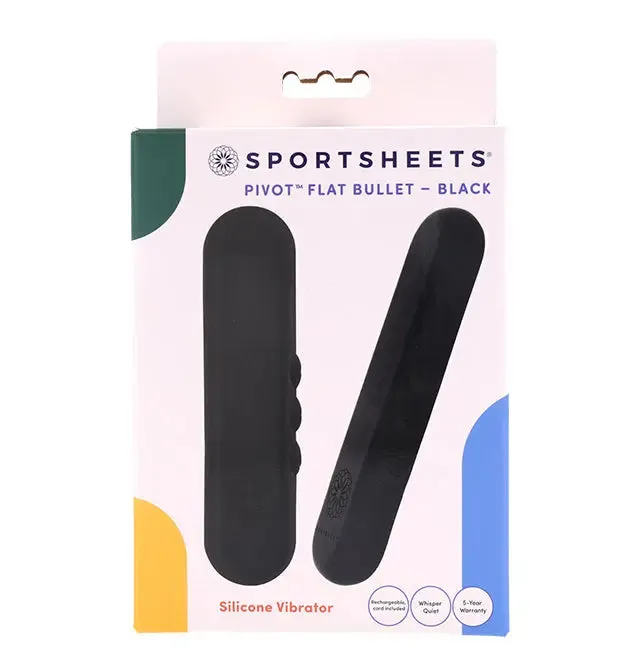 Anal Sportsheets Pivot Flat Bullet Black