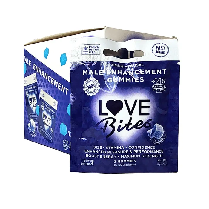 Assorted Pill Vendors Love Bites Male Enhancement 3 Packs Gummies Natural Boost for Confidence and Stamina Vibrators
