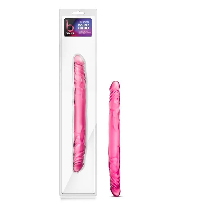 B Yours 14 inches Double Dildo Pink Blush Novelties Dildos