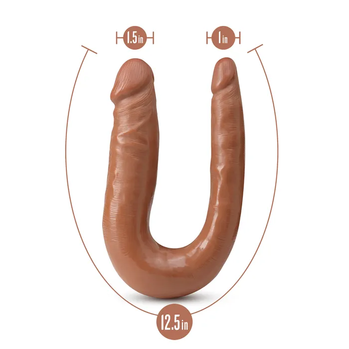 Blush Novelties Dildos Dr Skin Mini Double Dong Mocha Blush Novelties Dildos Dr Skin Mini Double Dong Mocha