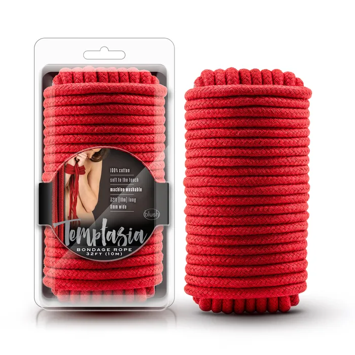 Blush Novelties Temptasia Bondage Rope 32 Feet Red Restraints Blush Novelties Temptasia Bondage Rope 32 Feet Red Restraints