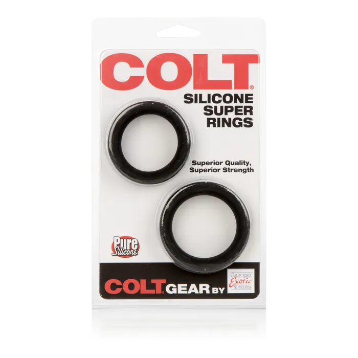 CalExotics Colt Silicone Super Rings Black Anal
