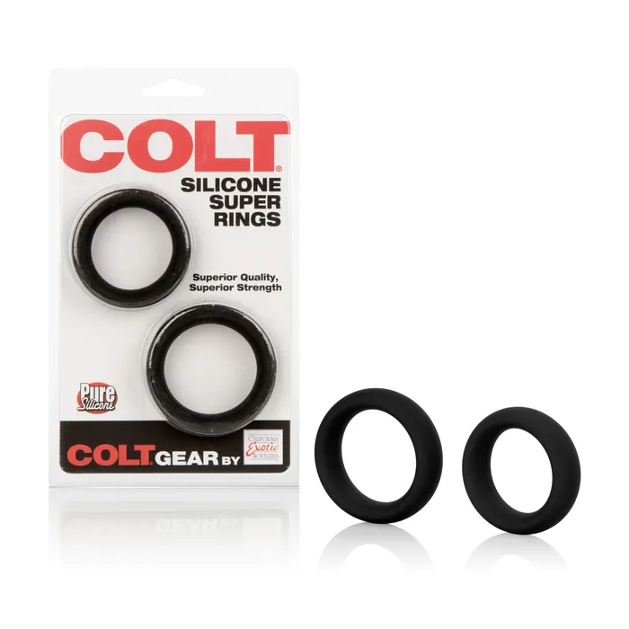 CalExotics Colt Silicone Super Rings Black Anal
