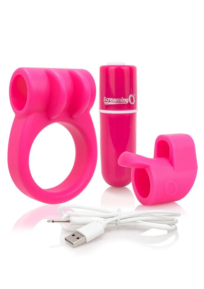 Charged Combo Kit 1 Pink Screaming O Vibrators