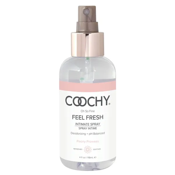 Coochy Vibrators Oh So Fine Feel Fresh Intimate Spray Peony Prowess 4oz 118mL Coochy Vibrators Oh So Fine Feel Fresh Intimate Spray Peony Prowess 4oz 118mL