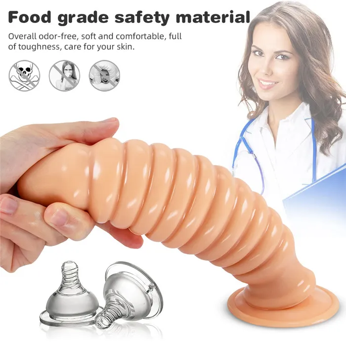 Domlust Male Sex Toys Big Dildo Anal Plug Soft Penis Anal Dilator Sex Toys for Women Men
