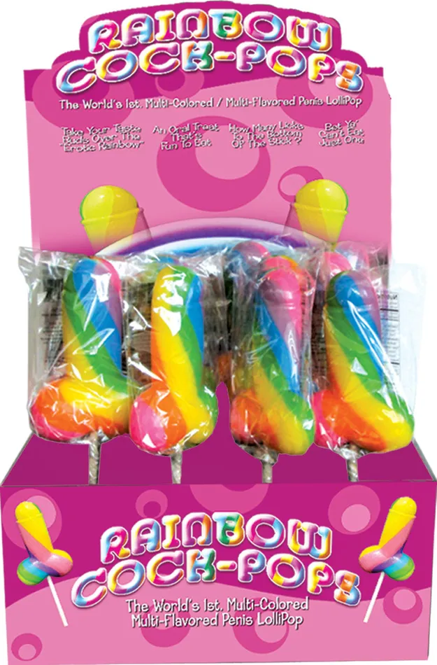 Female Sex Toys Hott Products Display Rainbow CockPop 12 Pieces