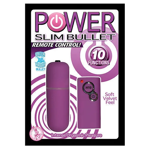 Female Sex Toys Nasstoys 10 Function Remote Control Power Slim Bullet