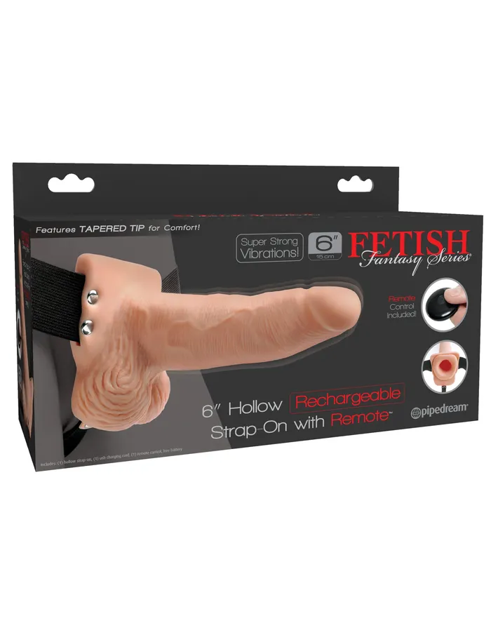 Fetish Fantasy Series 6 Inch Hollow Rechargeable Strapon With Remote Flesh Pipedream Female Sex Toys Fetish Fantasy Series 6 Inch Hollow Rechargeable Strapon With Remote Flesh Pipedream Female Sex Toys