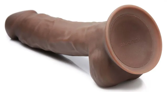 Fleshstixxx 8 inches Vibrating Silicone Dildo With Balls Brown Curve Toys Female Sex Toys Fleshstixxx 8 inches Vibrating Silicone Dildo With Balls Brown Curve Toys Female Sex Toys