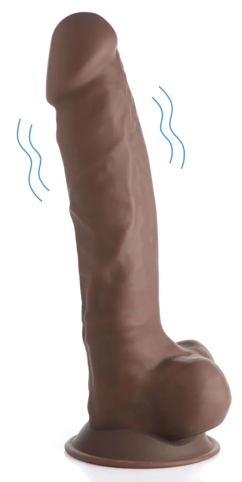 Fleshstixxx 8 inches Vibrating Silicone Dildo With Balls Brown Curve Toys Female Sex Toys Fleshstixxx 8 inches Vibrating Silicone Dildo With Balls Brown Curve Toys Female Sex Toys