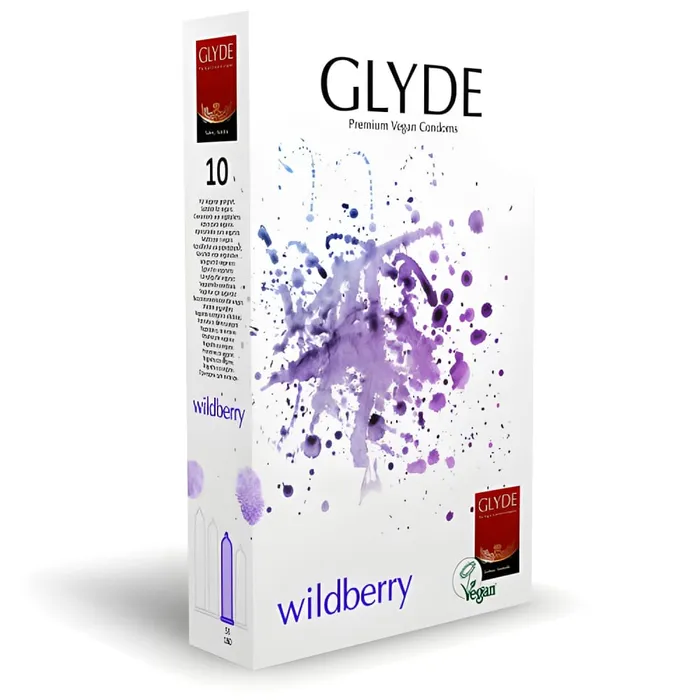 Glyde Ultra Wildberry Flavour Vegan Condoms 10 Pack Glyde Vegan Condoms Male Sex Toys Glyde Ultra Wildberry Flavour Vegan Condoms 10 Pack Glyde Vegan Condoms Male Sex Toys