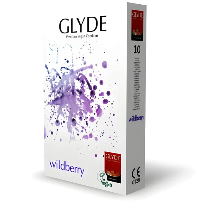 Glyde Ultra Wildberry Flavour Vegan Condoms 10 Pack Glyde Vegan Condoms Male Sex Toys Glyde Ultra Wildberry Flavour Vegan Condoms 10 Pack Glyde Vegan Condoms Male Sex Toys