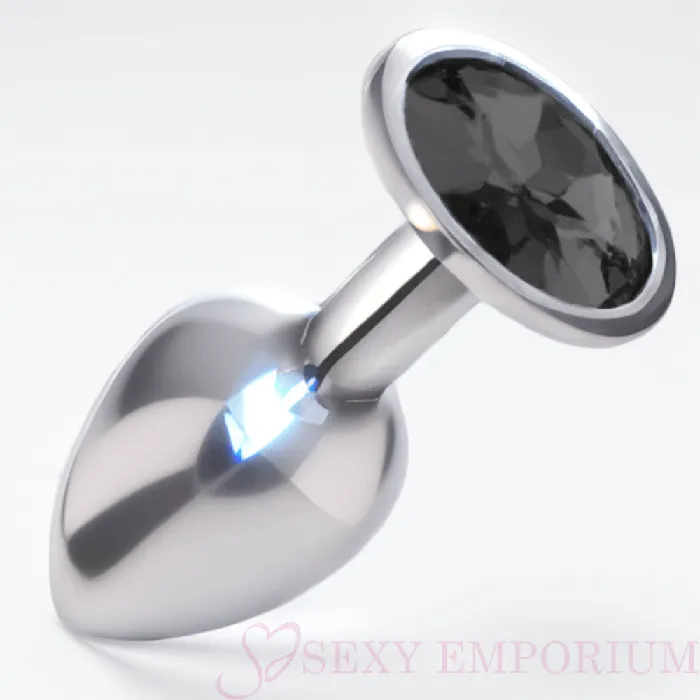 Jewel Princess Anal 3 Inch Jewelled Beginner Metal Butt Plugs