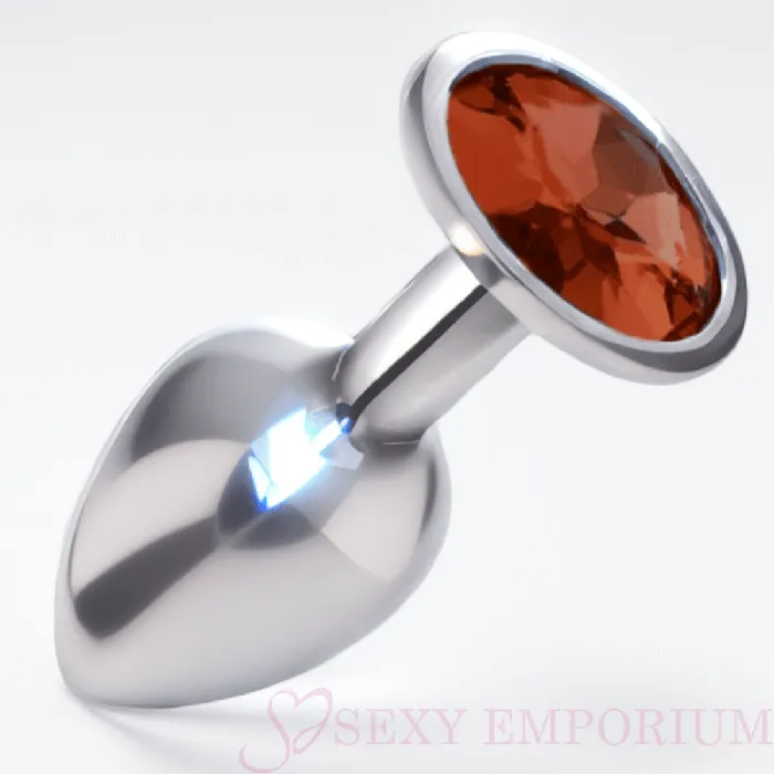 Jewel Princess Anal 3 Inch Jewelled Beginner Metal Butt Plugs