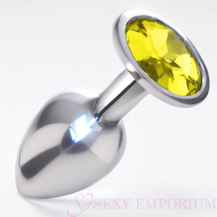 Jewel Princess Anal 3 Inch Jewelled Beginner Metal Butt Plugs