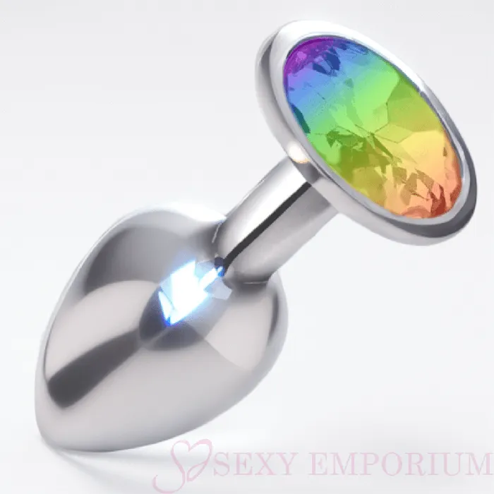 Jewel Princess Anal 3 Inch Jewelled Beginner Metal Butt Plugs
