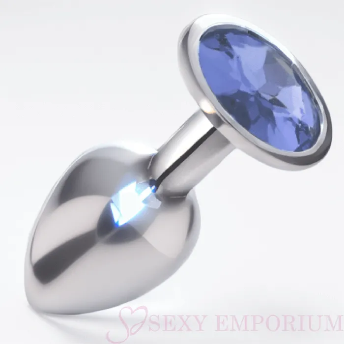 Jewel Princess Anal 3 Inch Jewelled Beginner Metal Butt Plugs