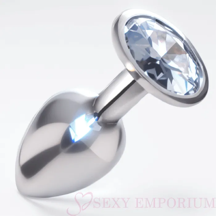 Jewel Princess Anal 3 Inch Jewelled Beginner Metal Butt Plugs