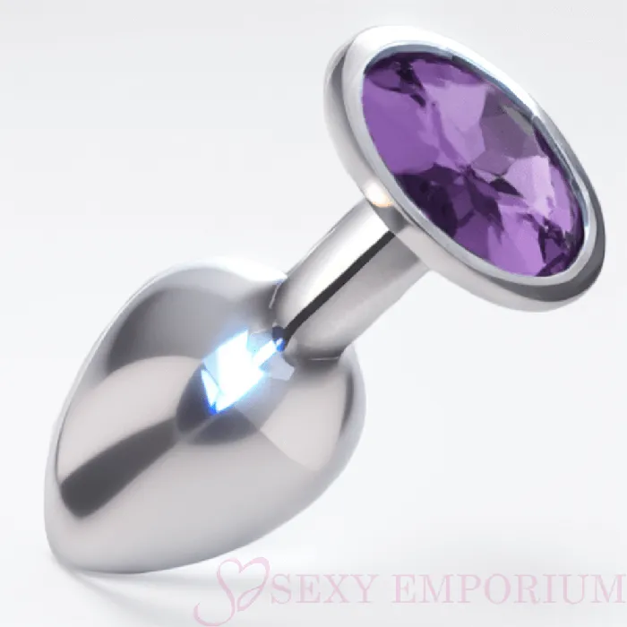 Jewel Princess Anal 3 Inch Jewelled Beginner Metal Butt Plugs