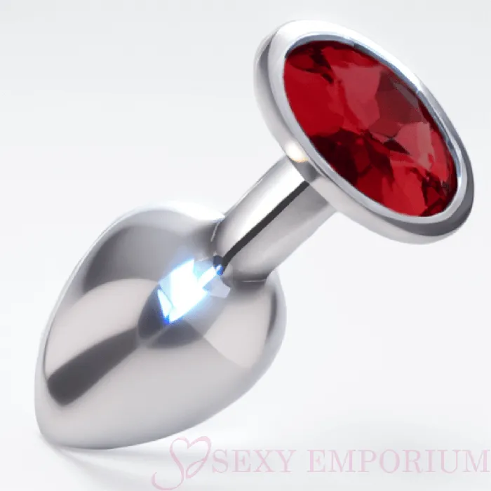 Jewel Princess Anal 3 Inch Jewelled Beginner Metal Butt Plugs
