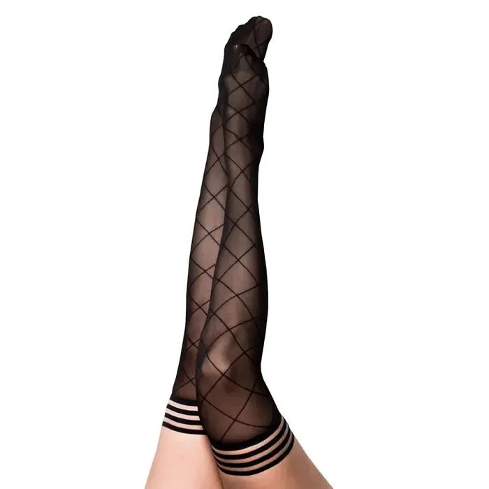 Kixies Inc Anal Kixies Anna Large Diamond ThighHigh Black Size B