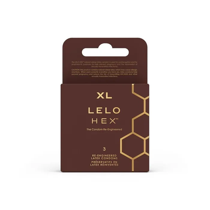 LELO HEX Condoms Respect XL 3 pack LELO Male Sex Toys