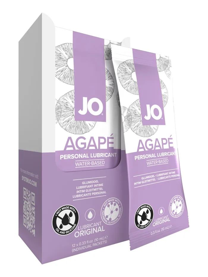 Lubricants JO Lubricants JO Agape Lubricant Foil Display Box 12 x 10mL