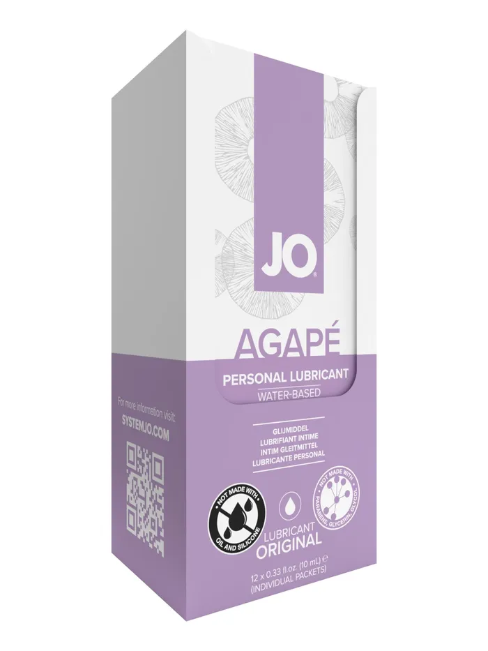 Lubricants JO Lubricants JO Agape Lubricant Foil Display Box 12 x 10mL