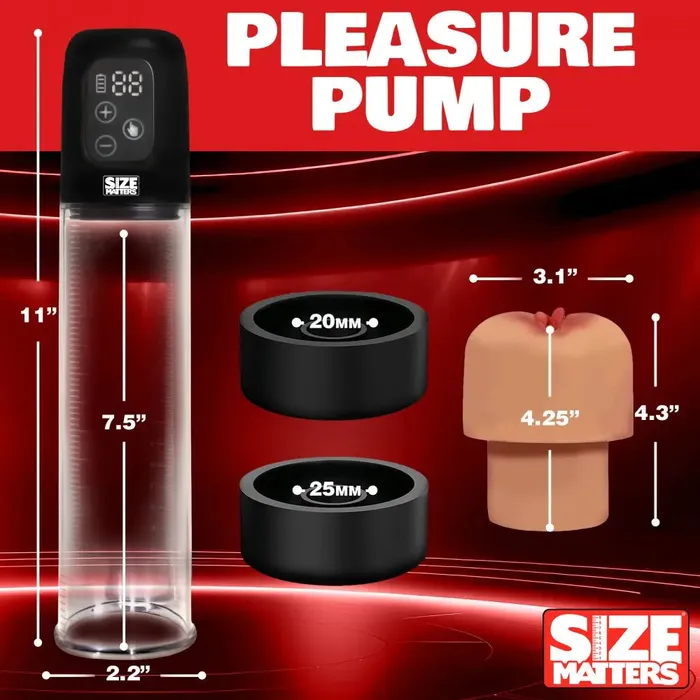 Male Sex Toys New Combo Penis Pump and Stroker Sleeve Sucking Penis Pump with Attachments Size Matters