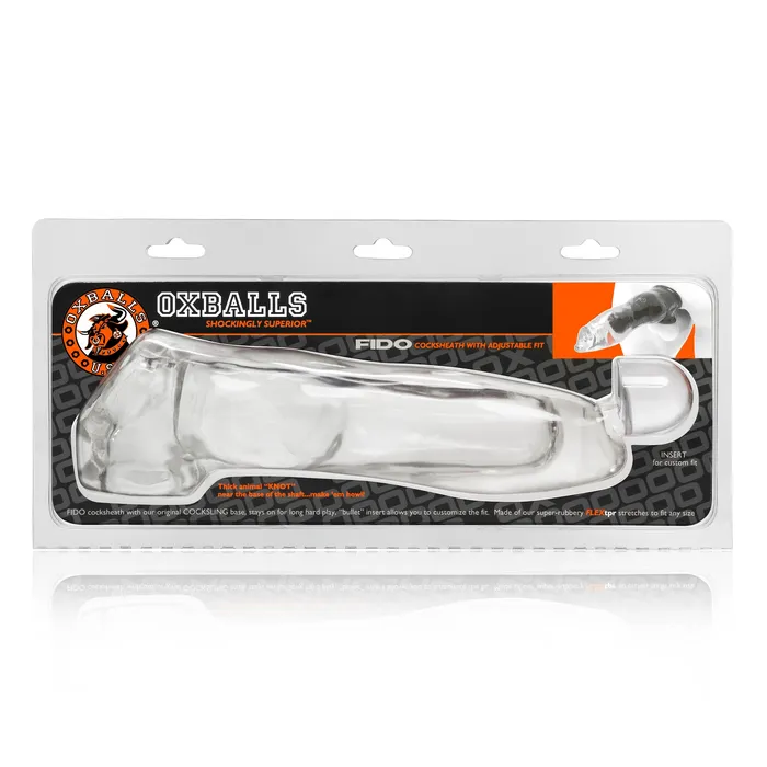 Male Sex Toys Oxballs Fido Cocksheath With Adjustable Fit Clear Male Sex Toys Oxballs Fido Cocksheath With Adjustable Fit Clear