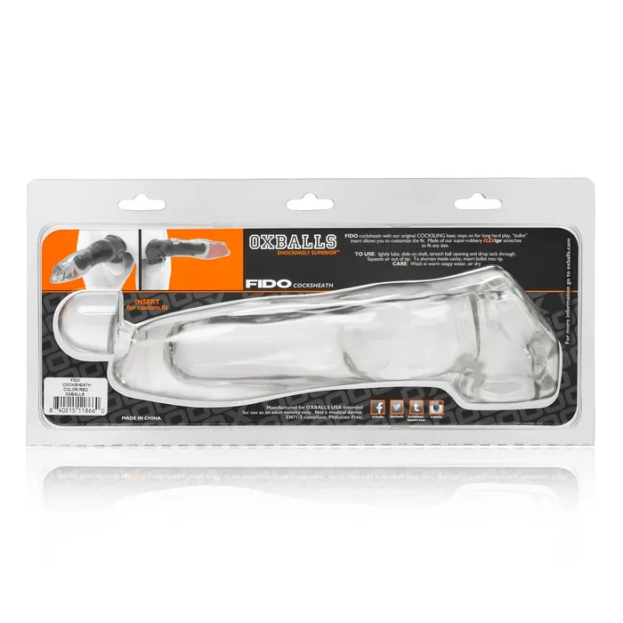Male Sex Toys Oxballs Fido Cocksheath With Adjustable Fit Clear Male Sex Toys Oxballs Fido Cocksheath With Adjustable Fit Clear