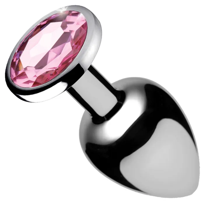 Male Sex Toys XR Brands Booty Sparks Pink Gem Anal Plug Large