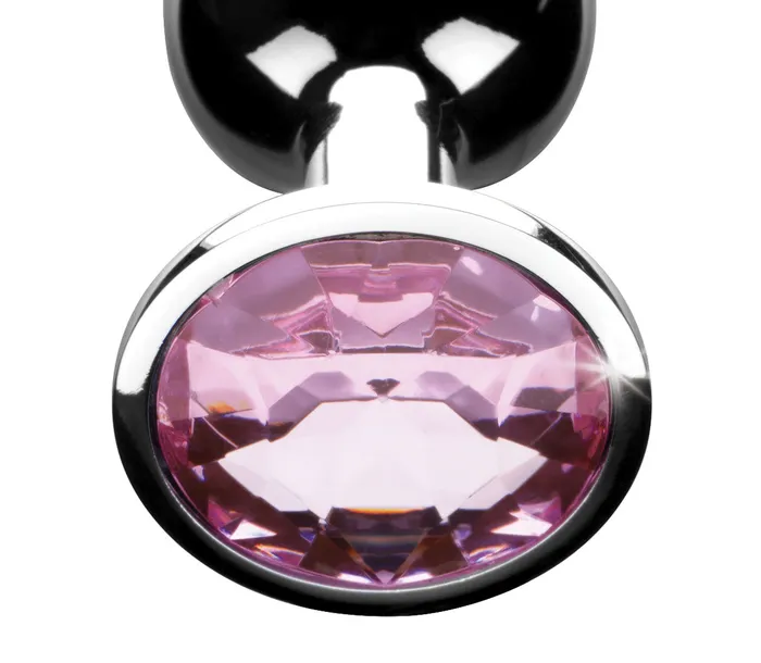 Male Sex Toys XR Brands Booty Sparks Pink Gem Anal Plug Large