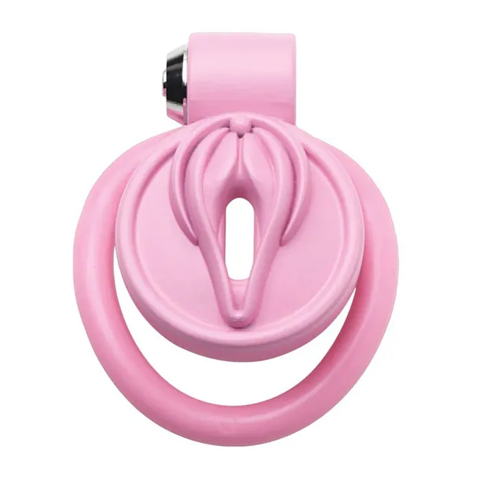 Male Sex Toys XR Brands Master Series Pussification Vulva Chastity Cage Pink Male Sex Toys XR Brands Master Series Pussification Vulva Chastity Cage Pink