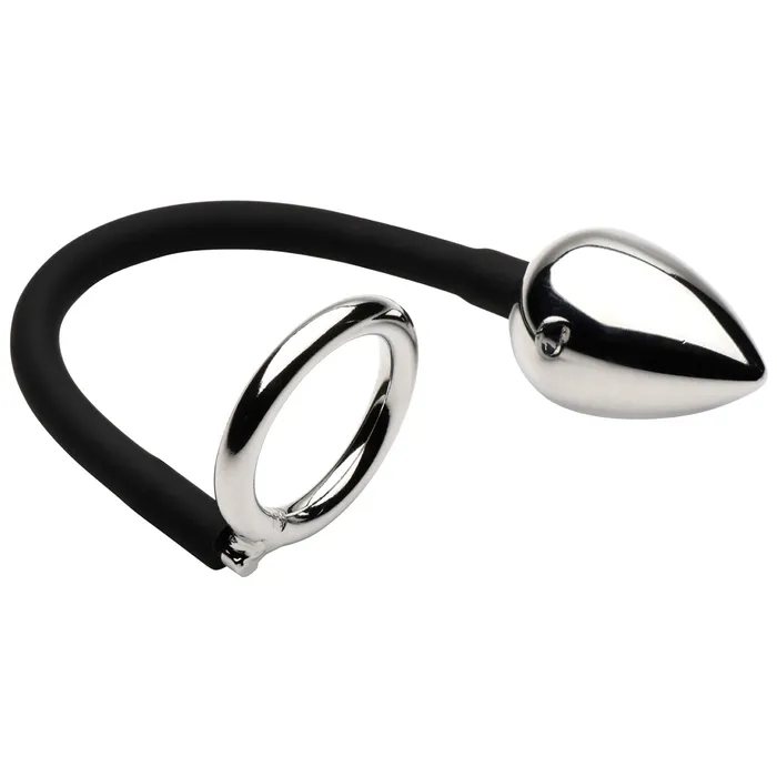 Male Sex Toys XR Brands Tug Plus Plug Cock and Ball Ring With Anal Plug Black Male Sex Toys XR Brands Tug Plus Plug Cock and Ball Ring With Anal Plug Black