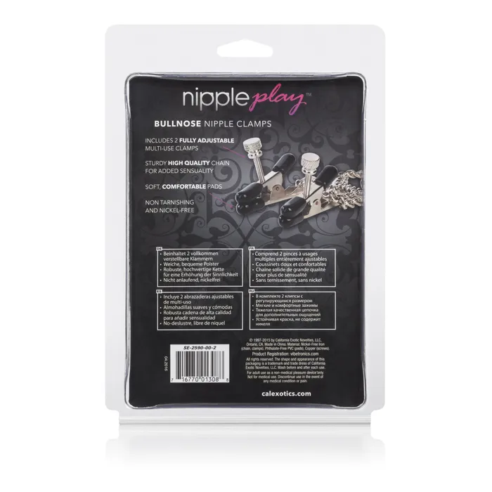Nipple Play Bull Nose Nipple Clamps CalExotics Couples