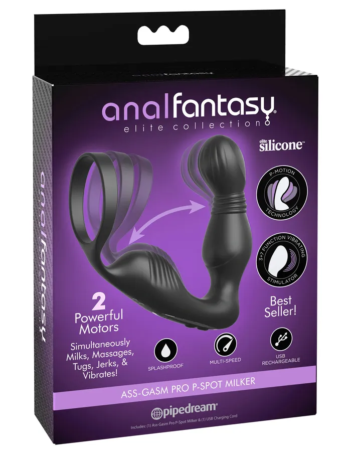 Pipedream Anal Fantasy Elite AssGasm PSpot Milker Black Anal