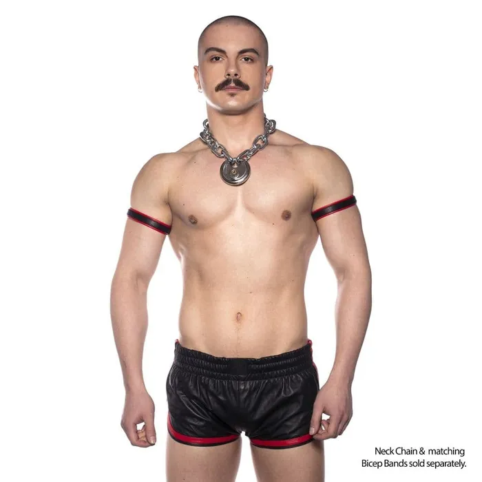Prowler Red Restraints Prowler RED Leather Sports Shorts BlackRed XXXLarge