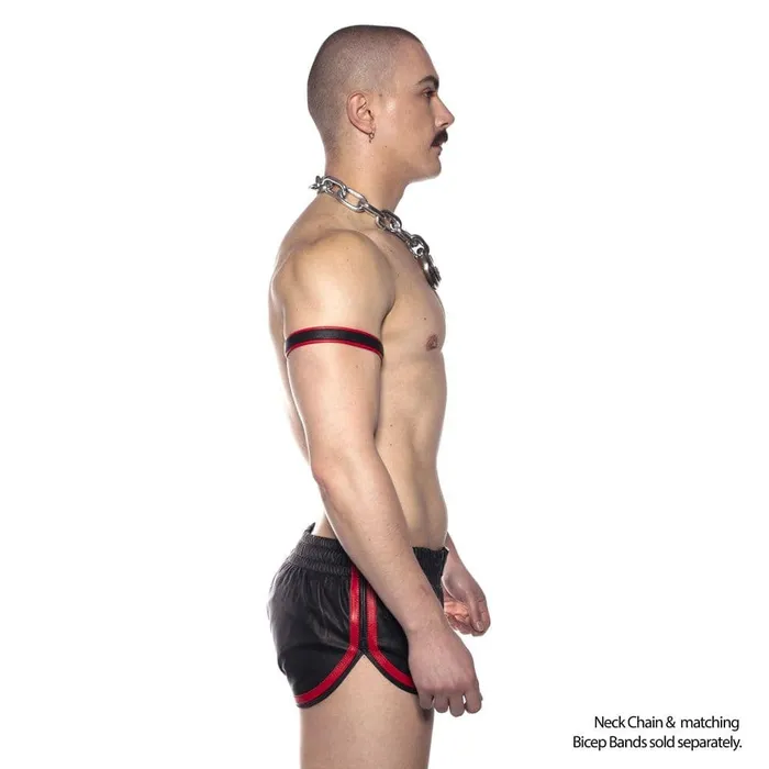Prowler Red Restraints Prowler RED Leather Sports Shorts BlackRed XXXLarge