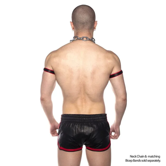 Prowler Red Restraints Prowler RED Leather Sports Shorts BlackRed XXXLarge