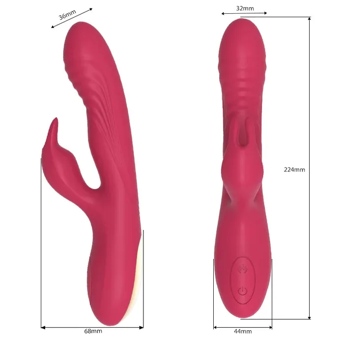 Rabbit Clitoral G Spot Vibrator Auto Heat Clit Nipple Clamps Vibrating Prostate Massager Domlust Female Sex Toys