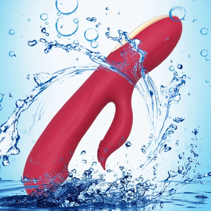 Rabbit Clitoral G Spot Vibrator Auto Heat Clit Nipple Clamps Vibrating Prostate Massager Domlust Female Sex Toys