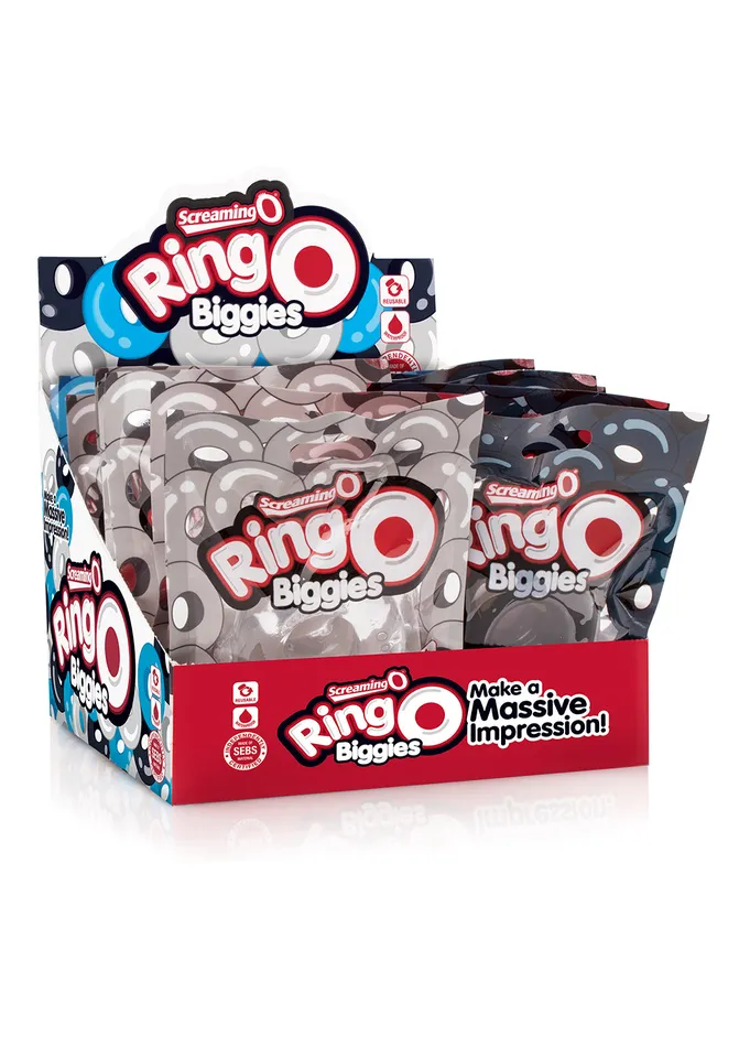 Ringo Biggies 18 Count POP Box Display Assorted Screaming O Vibrators
