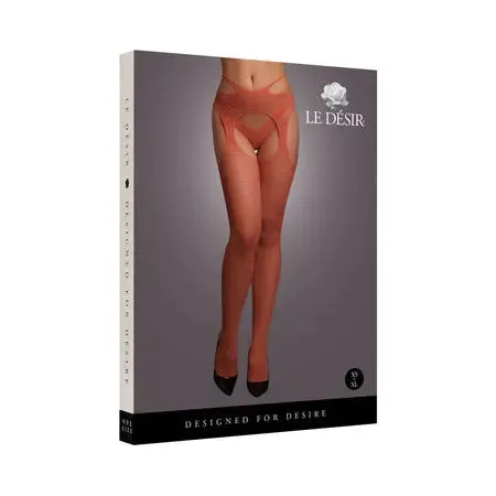 Shots America LLC Le Desir Suspender Pantyhose with Strappy Waist Sunset Glow OS Male Sex Toys