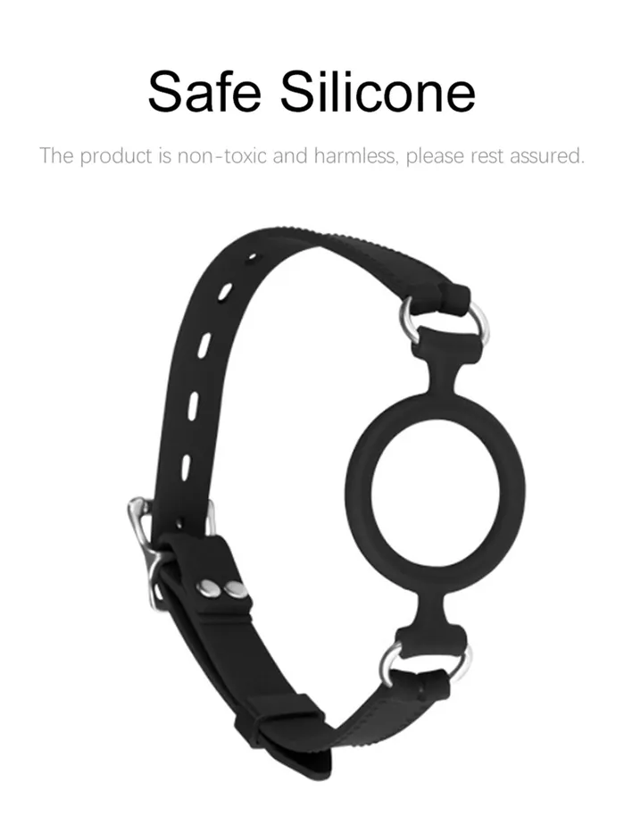 Silicone Ring Gag BDSM Toys Bondage Restraints Adjustable Size Domlust Couples