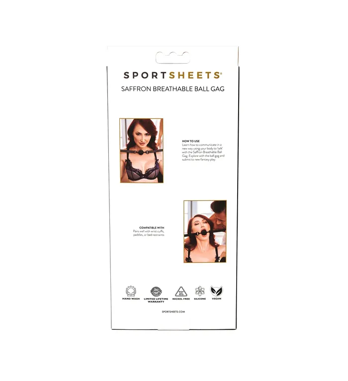 Sportsheets Male Sex Toys Saffron Breathable Ball Gag
